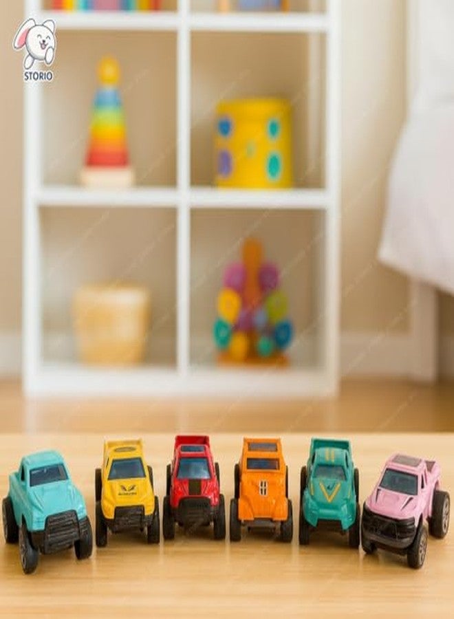 Storio Die-Cast Metal Cars 1:32 Scale | Pull Back Action Toy Vehicles with Openable Doors & Lights | Alloy Model for Kids | Miniature Collectible Cars for Boys & Girls 3+ Years (Racing Cars 6) - Image 3